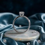 Forlovelsesring med Radiant cut Lab Grown diamant i 1.05 ct og River (E) - VVS2 - ABR21641LGHG