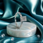 Forlovelsesring med Radiant cut Lab Grown diamant i 1.05 ct og River (E) - VVS2 - ABR21641LGHG