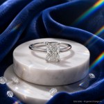 Forlovelsesring med Radiant cut Lab Grown diamant i 1.53 ct og River (E) - VVS2 - ABR21642LGHG