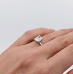 Forlovelsesring med Radiant cut Lab Grown diamant i 1.53 ct og River (E) - VVS2 - ABR21642LGHG