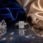 Forlovelsesring med Radiant cut Lab Grown diamant i 2.02 ct og River (E) - VVS2 - ABR21643LGHG