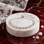 Swarovski armbånd Matrix bracelet Crystal pearl, Round cut, White, Rhodium plated - 5689633