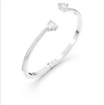 Swarovski armbånd Attract Soul bangle Heart, White, Rhodium plated - 5518814