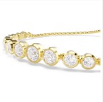 Swarovski armbånd Imber Tennis bracelet Mixed round cuts, White, Gold-tone plated - 5705450