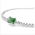 Swarovski armbånd Matrix Tennis bracelet Mixed cuts, Green, Rhodium plated - 5693411