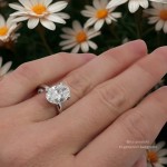 Forlovelsesring med Oval Lab Grown diamant i 2.01 ct og River (D) - VS1 - ABR21640LGHG