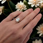Forlovelsesring med Oval Lab Grown diamant i 2.02 ct og River (E) - VVS2 - ABR21640LGGG