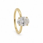 Forlovelsesring med Oval Lab Grown diamant i 1.54 ct og River (E) - VVS2 - ABR21639LGGG