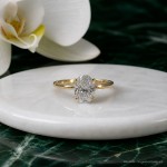 Forlovelsesring med Oval Lab Grown diamant i 1.54 ct og River (E) - VVS2 - ABR21639LGGG