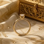 Forlovelsesring med Radiant cut Lab Grown diamant i 1.03 ct og River (E) - VVS2 - ABR21641LGGG