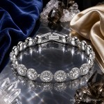 Swarovski armbånd Una Angelic Tennis bracelet Round cut, White, Rhodium plated - 5682279