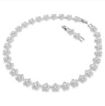 Bilde av Swarovski collier Ariana Grande x Swarovski Halskjede, rundslipte steiner, blomst, hvit, rhodiumbelagt – 5749179