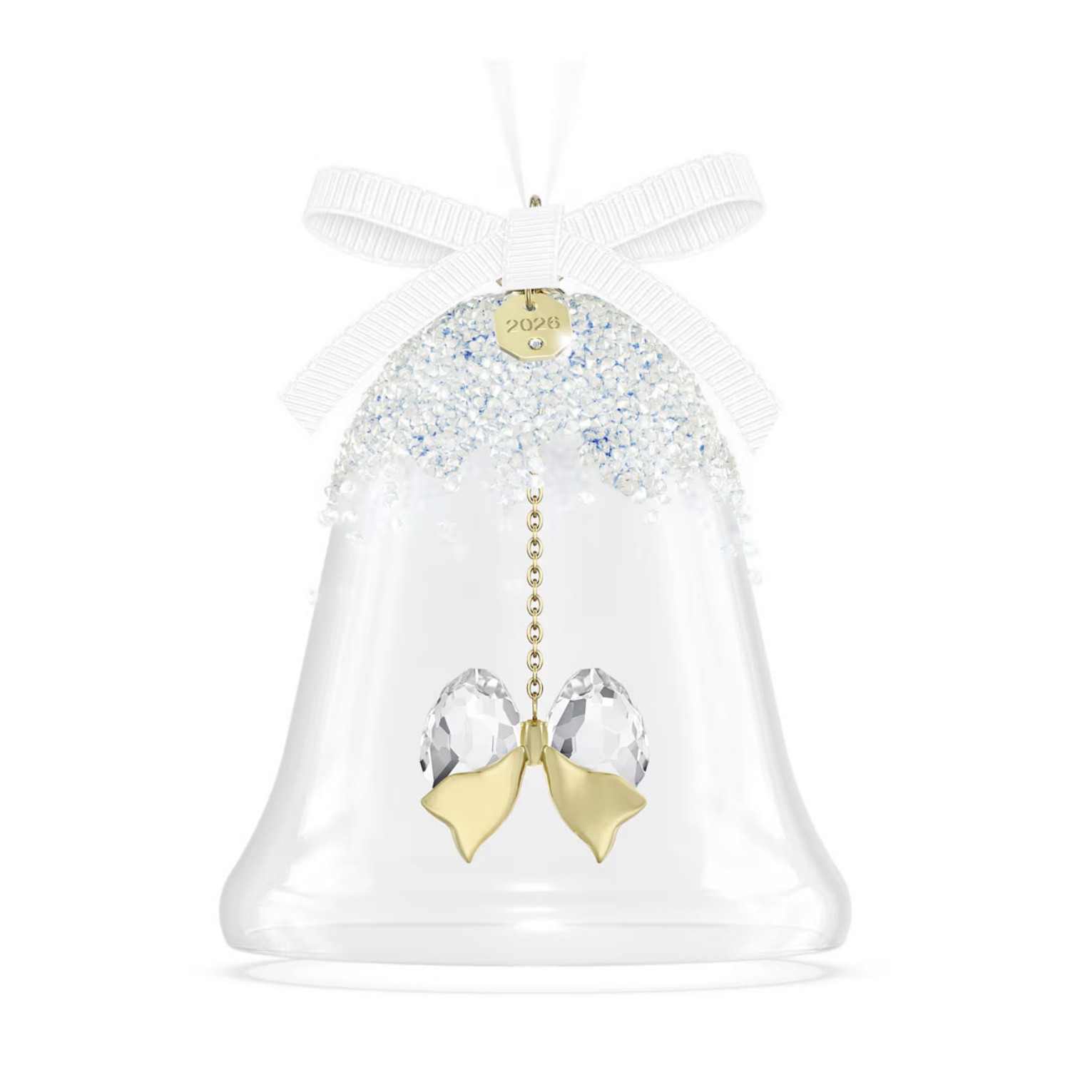 Swarovski figurer juleklokke 2026 med hvite krystaller - 5732532