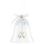 Swarovski figurer juleklokke 2026 med hvite krystaller - 5732532