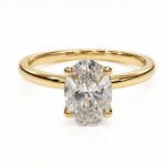 Forlovelsesring med Oval Lab Grown diamant i 2.02 ct og River (E) - VVS2 - ABR21640LGGG