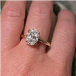 Forlovelsesring med Oval Lab Grown diamant i 2.02 ct og River (E) - VVS2 - ABR21640LGGG