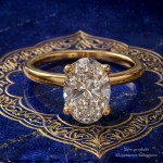 Forlovelsesring med Oval Lab Grown diamant i 2.02 ct og River (E) - VVS2 - ABR21640LGGG