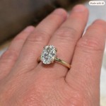 Forlovelsesring med Oval Lab Grown diamant i 2.02 ct og River (E) - VVS2 - ABR21640LGGG