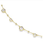 Swarovski collier Imber strandage Round cut, White, Gold-tone plated - 5680091