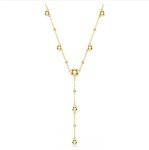 Swarovski collier Imber Y necklace Round cut, White, Gold-tone plated - 5684510