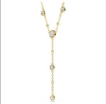 Swarovski collier Imber Y necklace Round cut, White, Gold-tone plated - 5684510