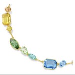 Swarovski collier Gema necklace Mixed cuts, Multicolored, Gold-tone plated - 5741584