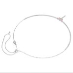 Swarovski collier Ariana Grande x Swarovski Y necklace Mixed cuts, Dragonfly, Multicolored, Rhodium plated - 5737425