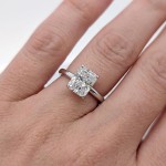 Forlovelsesring med Radiant cut Lab Grown diamant i 1.05 ct og River (E) - VVS2 - ABR21641LGHG