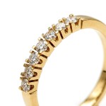 Iselin alliansering i gult gull med 7x0,05 ct diamanter - 85070500