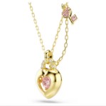 Swarovski smykke Idyllia pendant Mixed cuts, Heart, Key, Pink, Gold-tone plated - 5737288