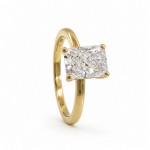 Forlovelsesring med Radiant cut Lab Grown diamant i 1.53 ct og River (E) - VVS2 - ABR21642LGGG