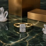 Forlovelsesring med Radiant cut Lab Grown diamant i 1.53 ct og River (E) - VVS2 - ABR21642LGGG