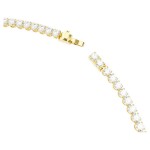 Swarovski collier Matrix Tennis Round cut, White, Gold-tone plated - 5681795
