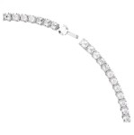 Swarovski collie Matrix Tennis necklace, Round cut, White, Rhodium plated - 5681796