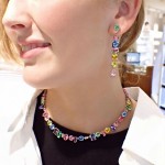 Swarovski collier Gema Flerfarget halskjede med krystaller - 5656397