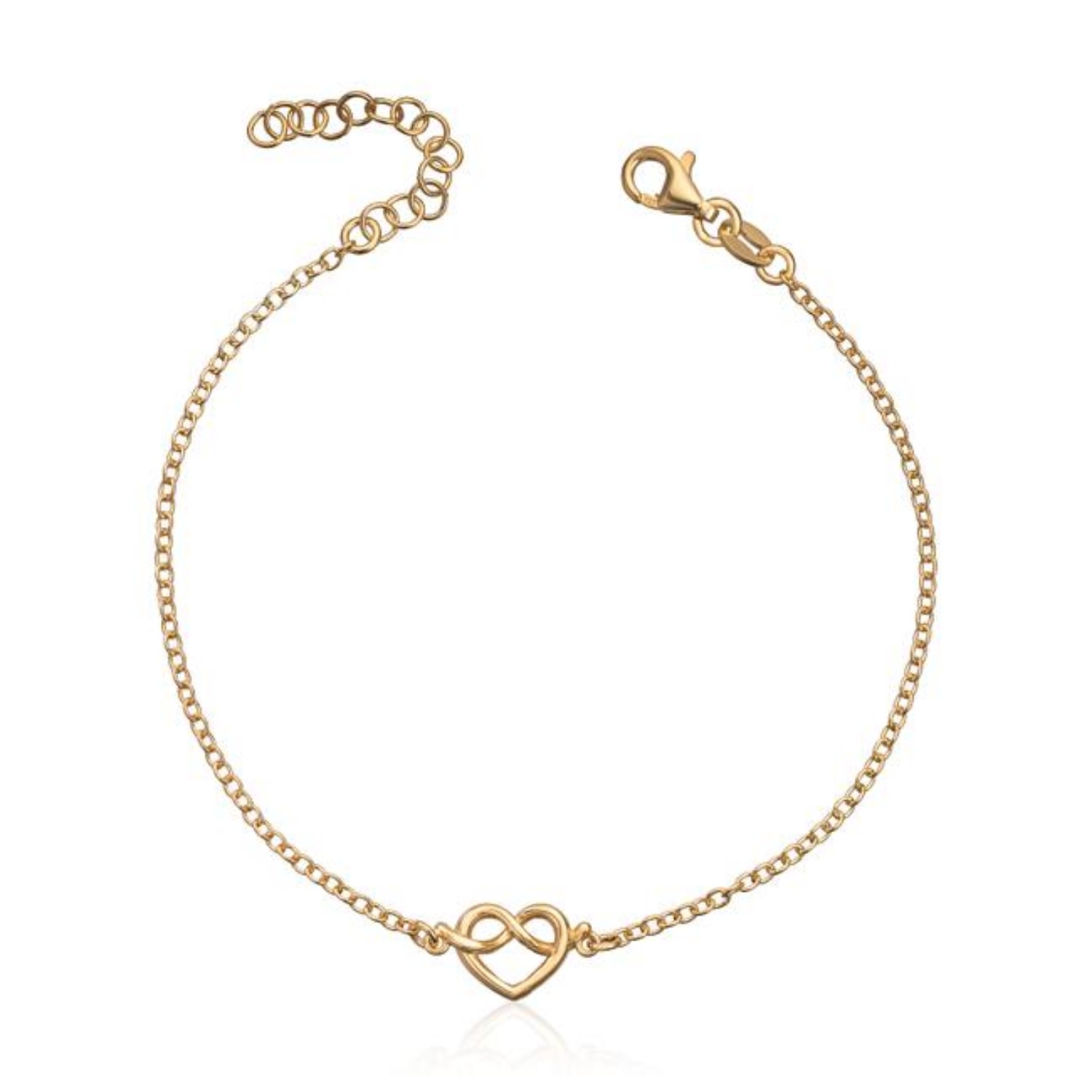 Armbånd Loveheart i sølv forgylt - 3070618