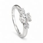 Diamantring forlovelsesring i hvitt gull med 0,51 ct W-Si - ABR21616