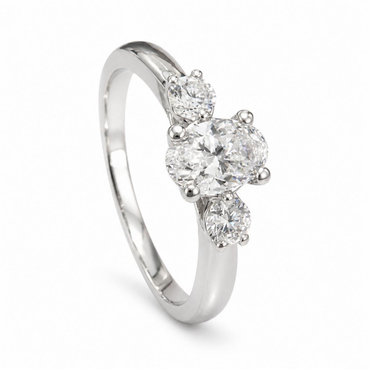 Diamantring forlovelsesring i hvitt gull med 0,51 ct W-Si - ABR21616