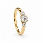 Diamantring forlovelsesring i gult gull med 0,40 ct W-Si - ABR21615