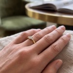 Diamantring forlovelsesring i gult gull med 0,40 ct W-Si - ABR21615