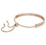 Swarovski armbånd Matrix Tennis bracelet Round cut, White, Rose gold-tone plated - 5677823