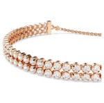 Swarovski armbånd Matrix Tennis bracelet Round cut, White, Rose gold-tone plated - 5677823