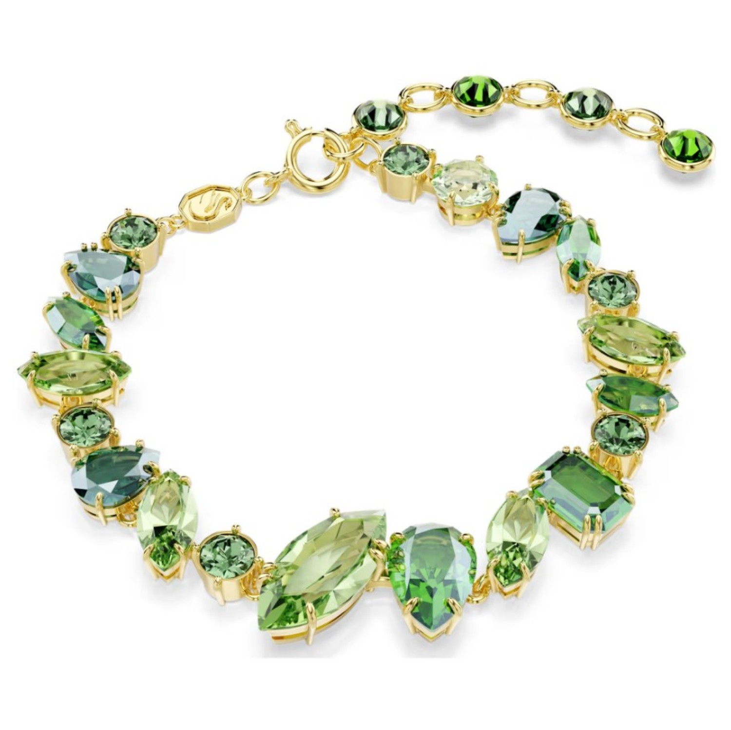 Swarovski armband Gema Mixed cuts, Green, gult - 5652822