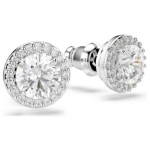 Swarovski øredobber Constella stud Round cut, Pavé, White, Rhodium plated - 5636269