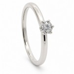 Forlovelsesring Idun i hvitt gull med diamant 0,15 ct TW Si - 2744060HV