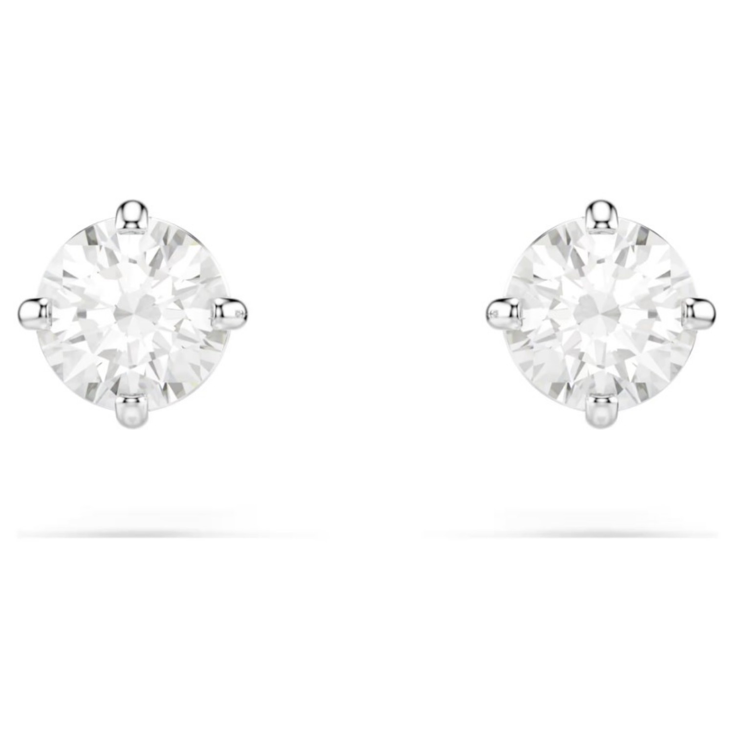 Swarovski øredobber Attract Round Pierced Earrings, White, Rhodium plated - 5408436