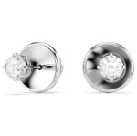 Swarovski øredobber Attract Round Pierced Earrings, White, Rhodium plated - 5408436