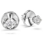 Swarovski øredobber Attract Round Pierced Earrings, White, Rhodium plated - 5408436