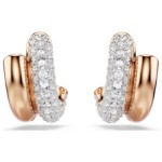 Swarovski øredobber Dextera hoop earrings Round cut, Mini, White, Rose gold-tone plated - 5738198
