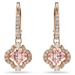 Swarovski Sparkling Dance Clover Pierced Earrings, Pink, Rose-gold tone plated øredobber - 5516477